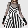 Women KILLSTAR Dresses | Stripe O Negative Dress Black/White