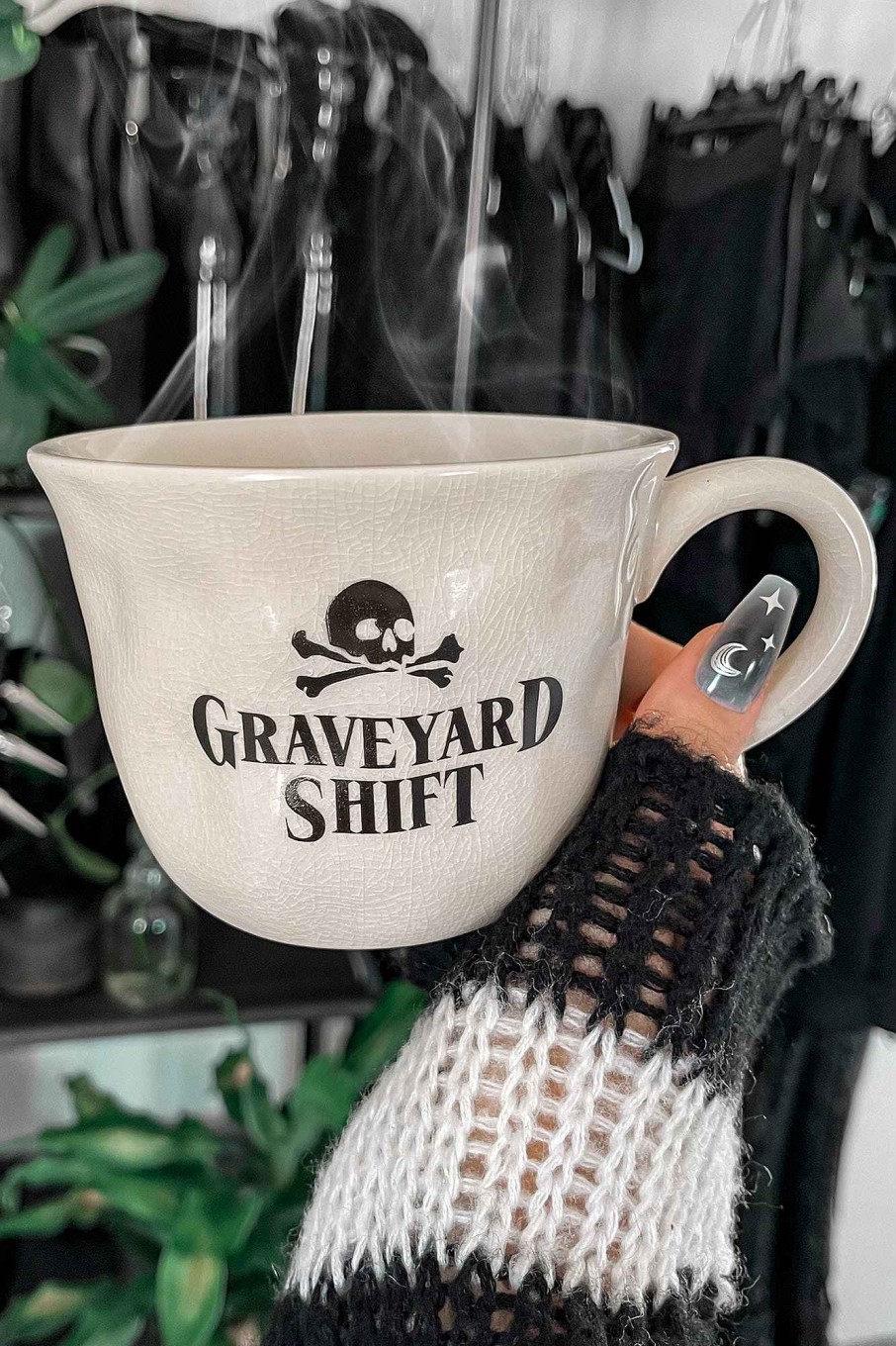 Home KILLSTAR Cups & Mugs | Grave Slogan Mug White