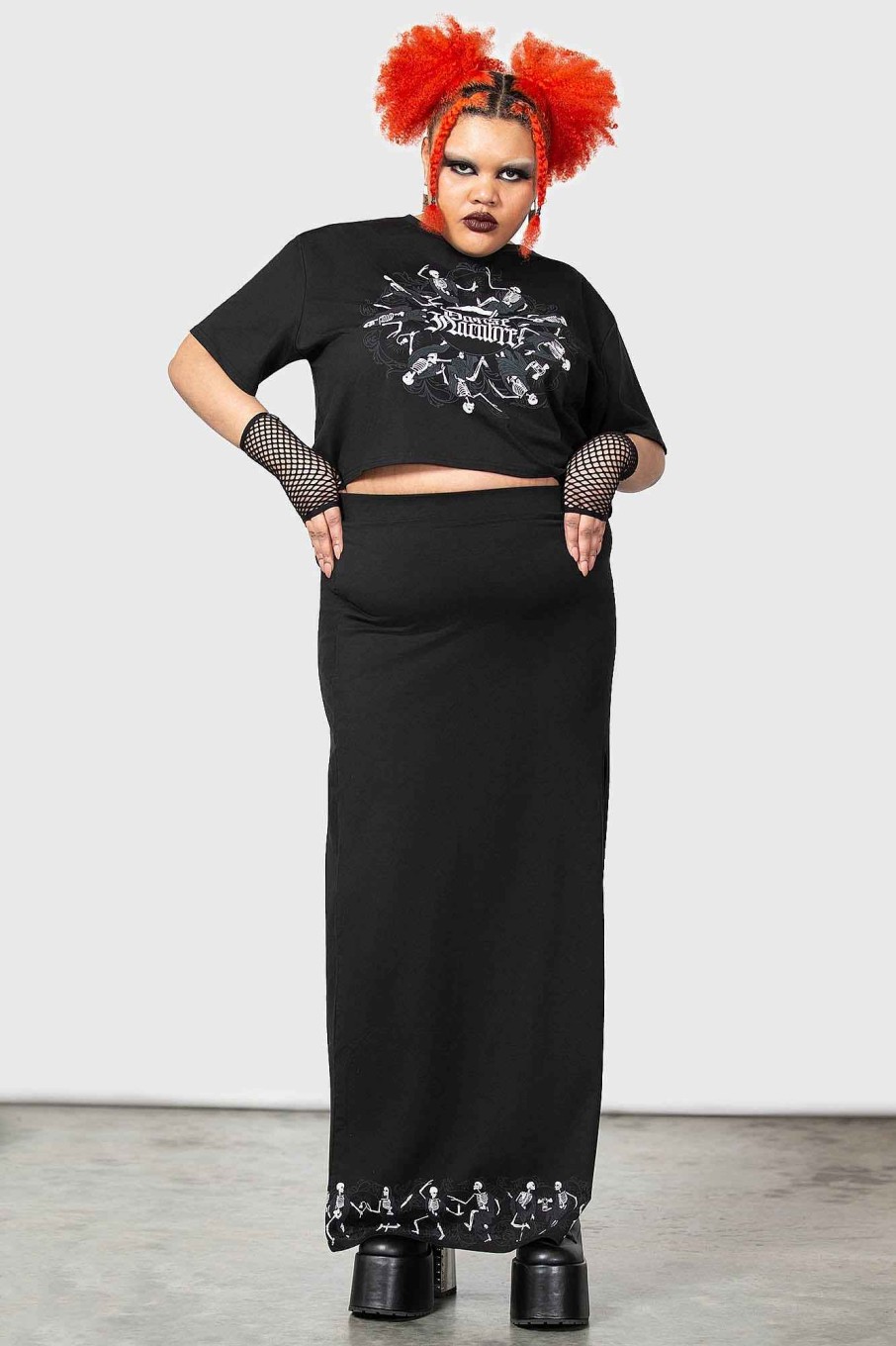 Plus KILLSTAR Co-Ords | La Danse Maxi Skirt [Plus] Black