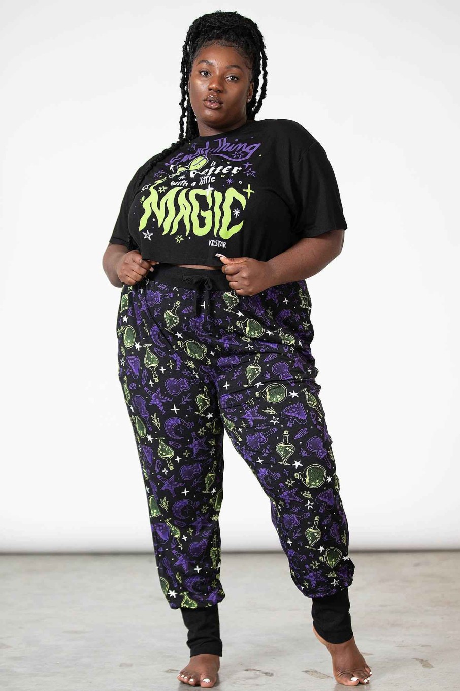 Plus KILLSTAR Loungewear | Magic Elixir Sweatpants [Plus] Black