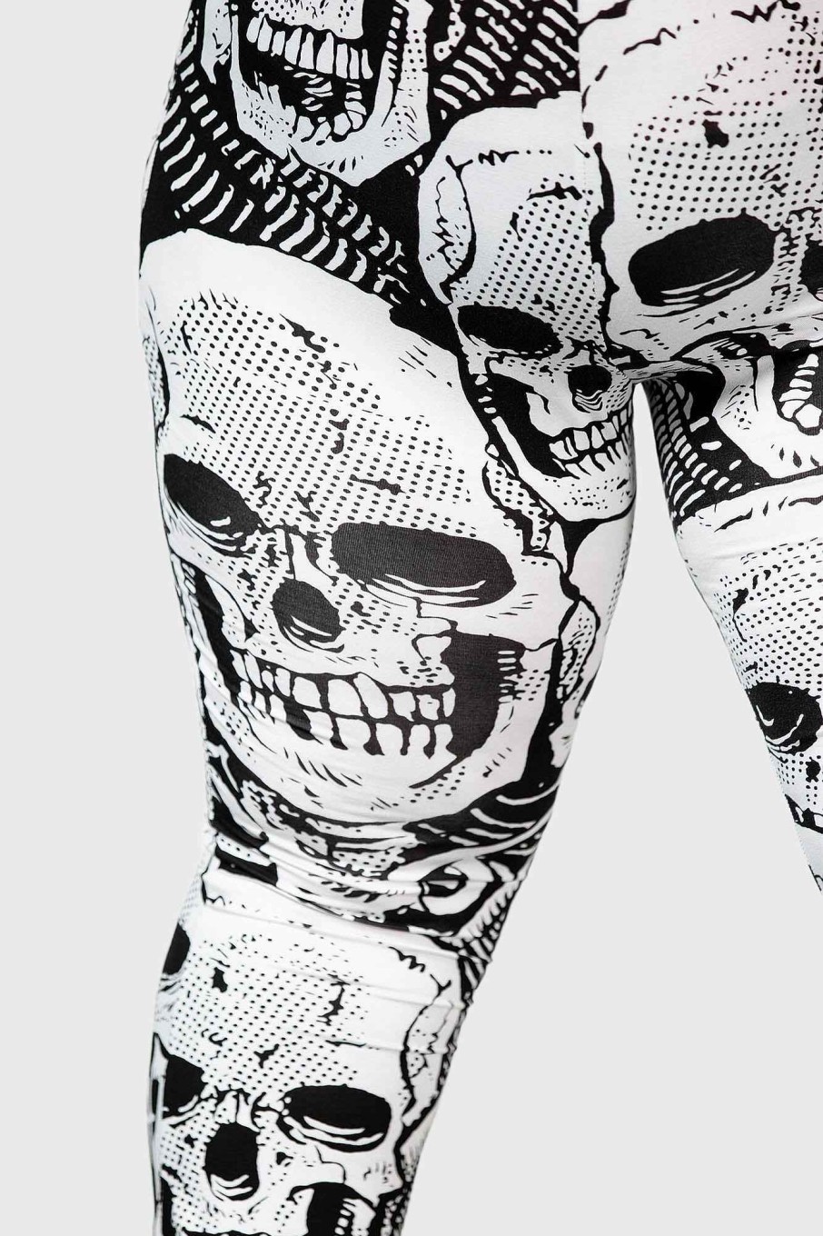 Plus KILLSTAR Bottoms | Plentiful Reap Bootcut Trousers [Plus] Black/White