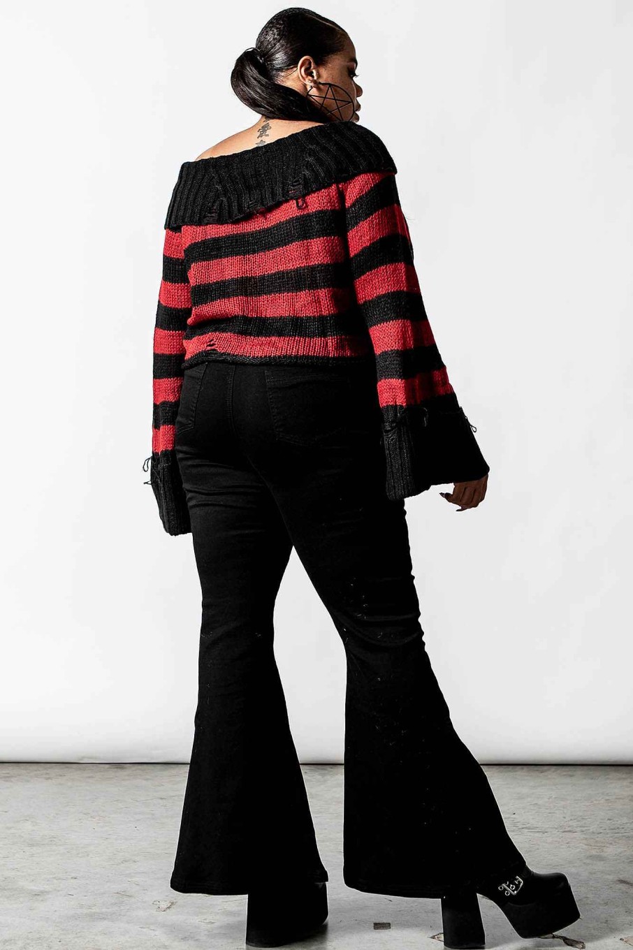 Plus KILLSTAR Knitwear | Nightmare Knit Sweater [Plus] Red