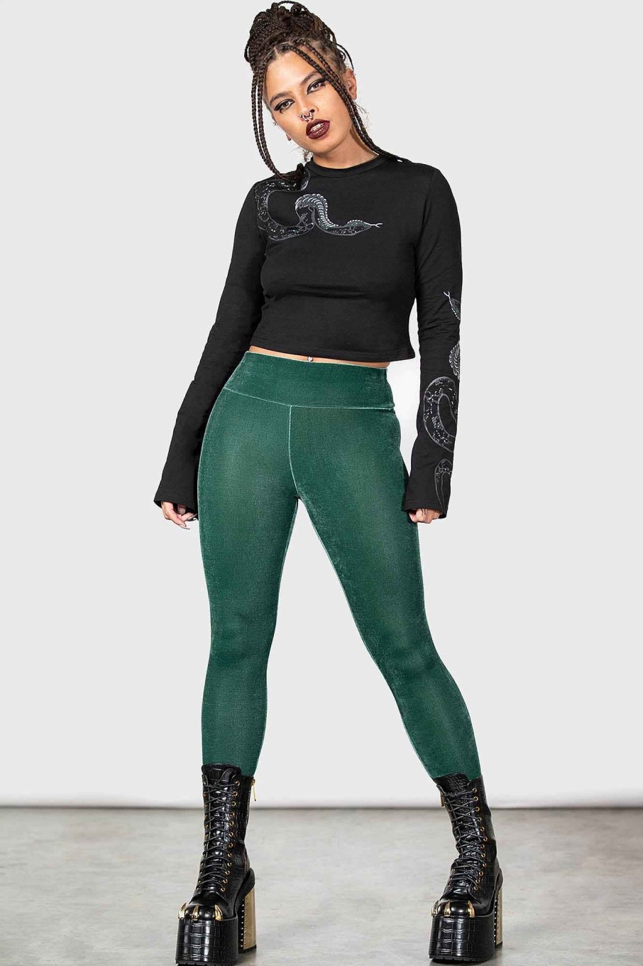 Women KILLSTAR Bottoms | Hematite Leggings [ ] Green