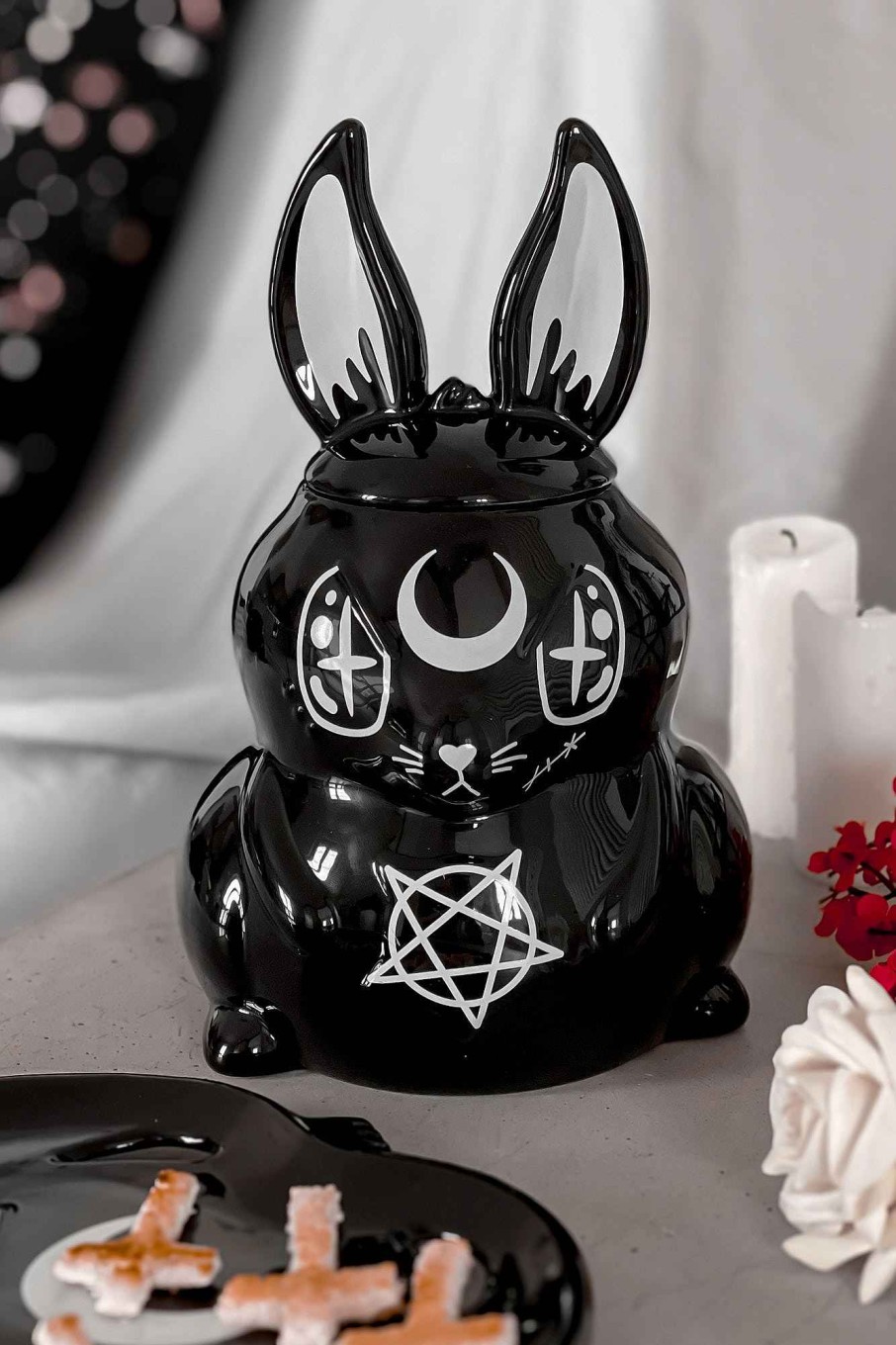 Home KILLSTAR Jars | Evil Bunny Cookie Jar Black