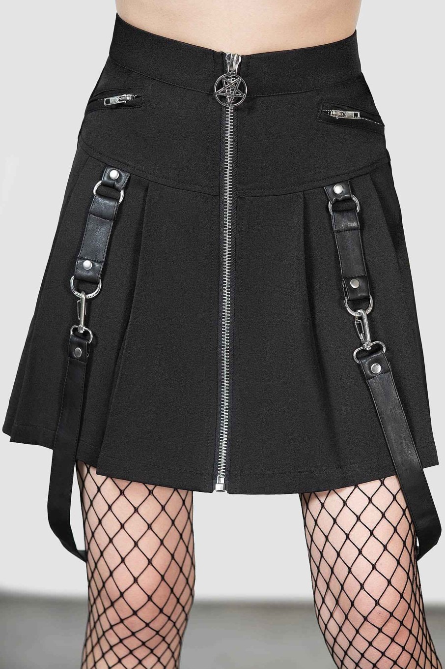 Women KILLSTAR Skirts | Blaire B*Tch Mini Skirt [B] Black