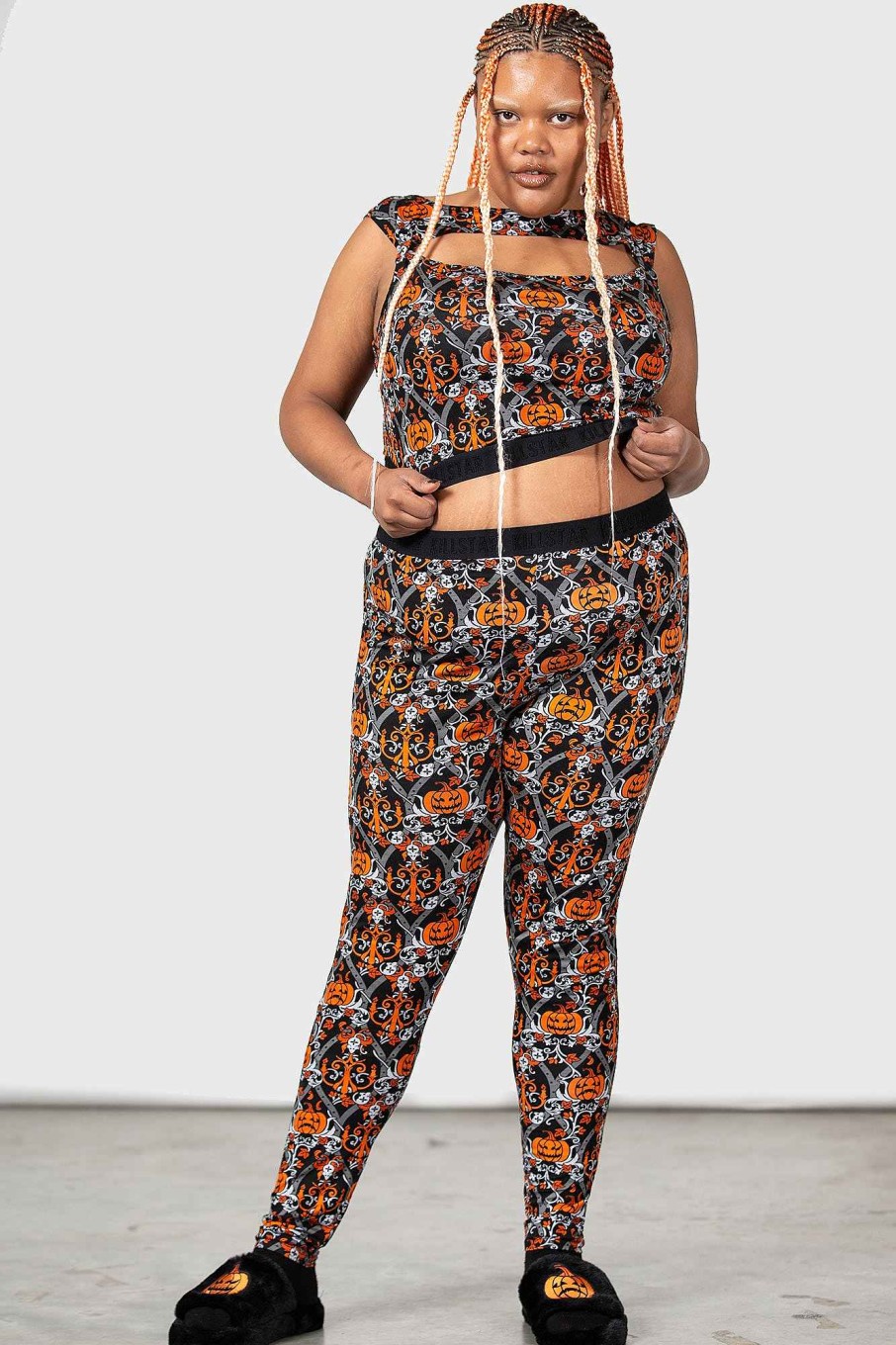 Plus KILLSTAR Loungewear | Haunted Leggings [Plus] Black