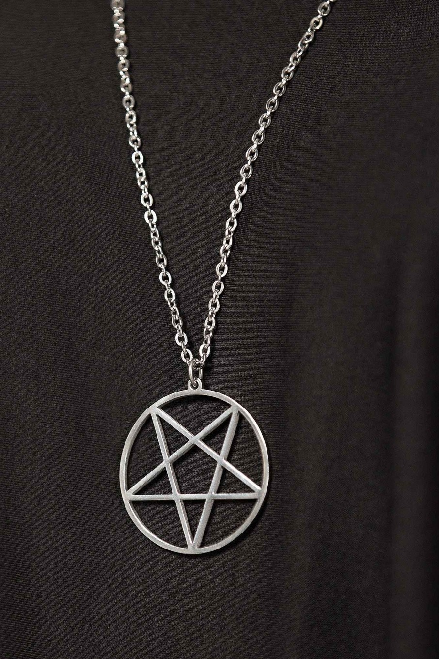 Accessories KILLSTAR Necklaces | Lavey Pentagram Necklace [S] Black