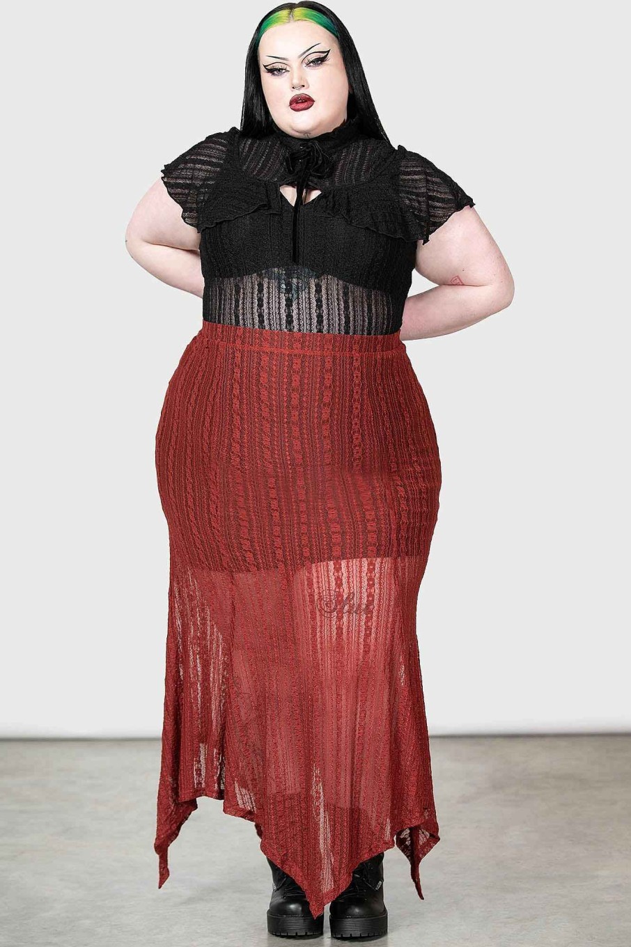 Plus KILLSTAR Co-Ords | Juliet'S Betrayal Maxi Skirt [ ] [Plus] Red