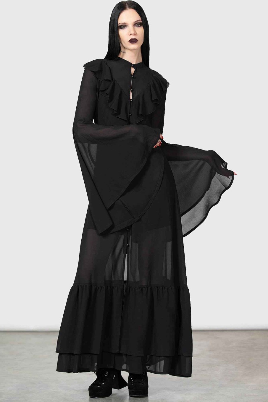 Women KILLSTAR Dresses | Valentine Maxi Dress Black