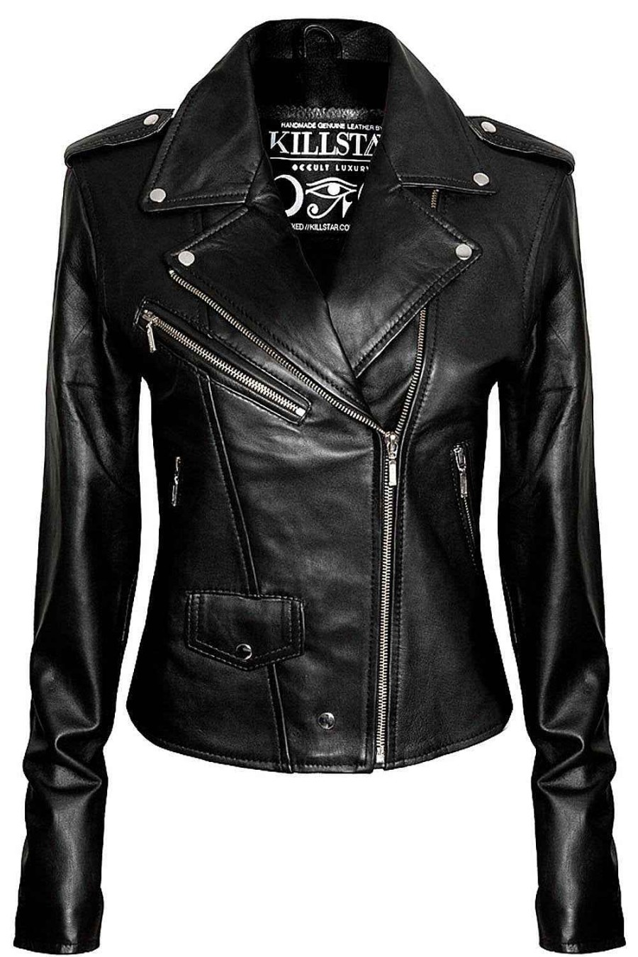 Women KILLSTAR Outerwear | Leather Jacket [Faux Leather] Black