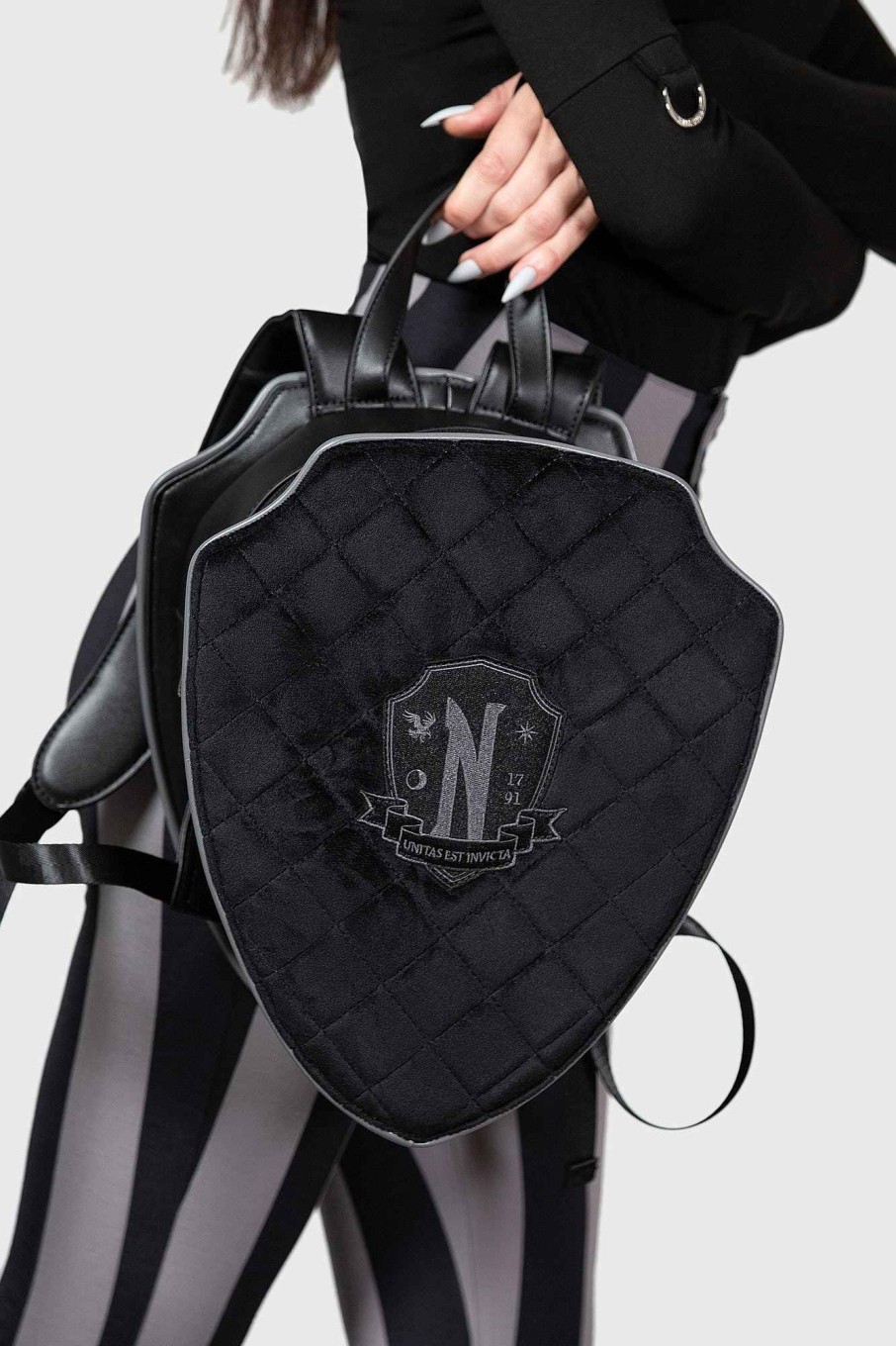 Accessories MGM WEDNESDAY Backpacks | Not Friends Material Backpack Black