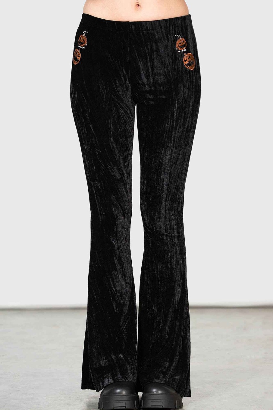 Women KILLSTAR Bottoms | Collect Your Wits Flares Black