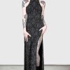 Women KILLSTAR Dresses | Over-Queen Maxi Dress Black