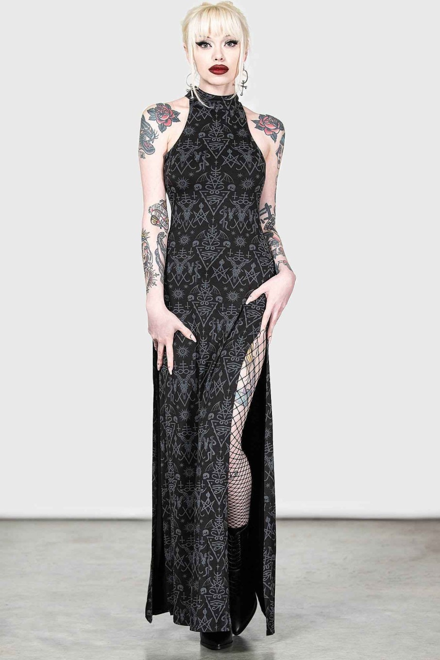 Women KILLSTAR Dresses | Over-Queen Maxi Dress Black