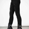 Women KILLSTAR Bottoms | Lyfe Line Patch Jeans Black