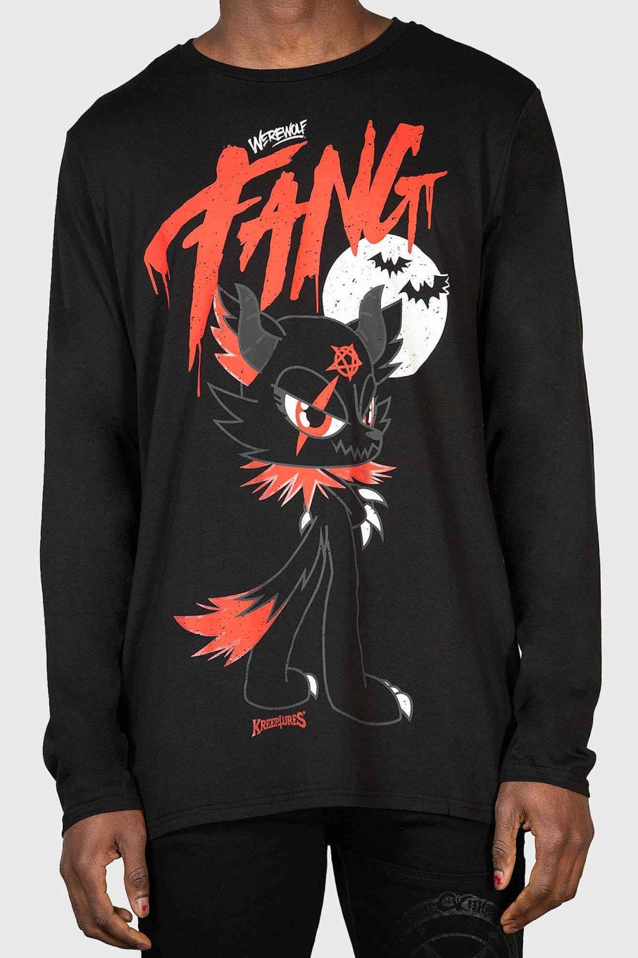 Kreeptures KREEPTURES | Werewolf: Fang Long Sleeve Top Black