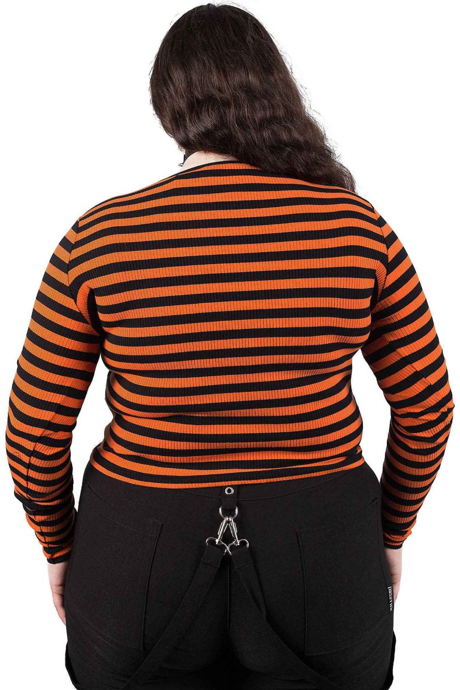 Plus KILLSTAR Tops | Izora Ribbed Top [Pumpkin] [Plus] Orange