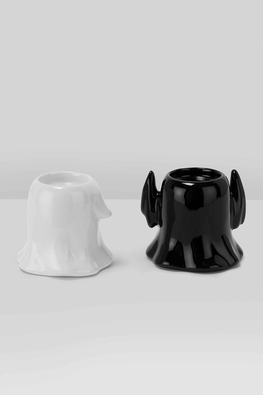 Home KILLSTAR Candles & Scent | Boo Eek Tealight Holder (Set Of 2) Black/White