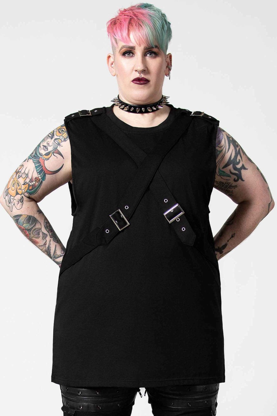 Plus KILLSTAR Tops | Overtaker Vest [Plus] Black