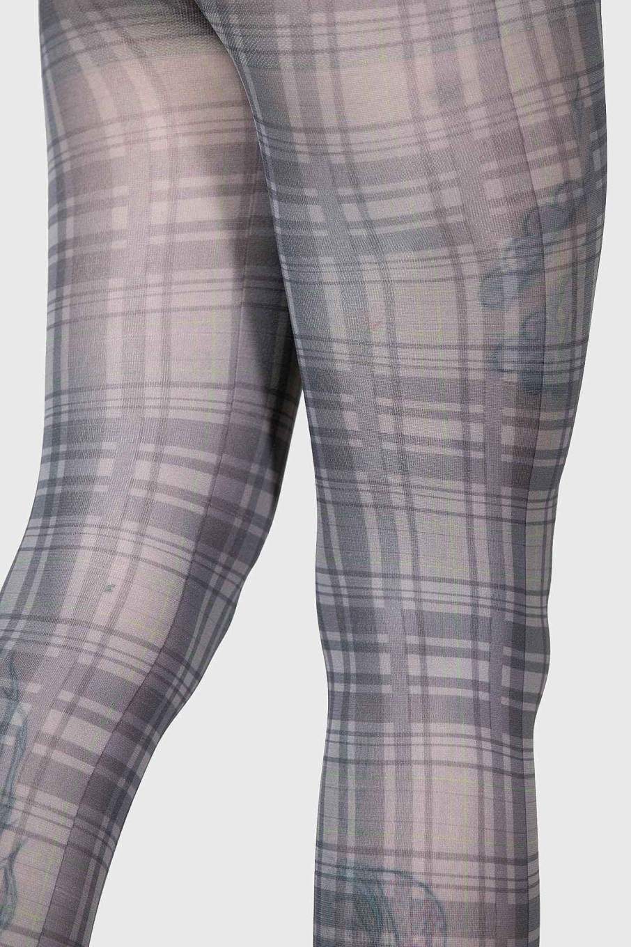 Accessories KILLSTAR Socks & Tights | Anna Tights Grey Tartan