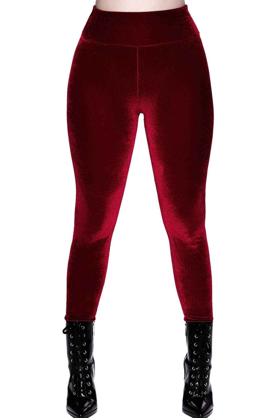 Women KILLSTAR Bottoms | Hematite Leggings [Ruby] Red