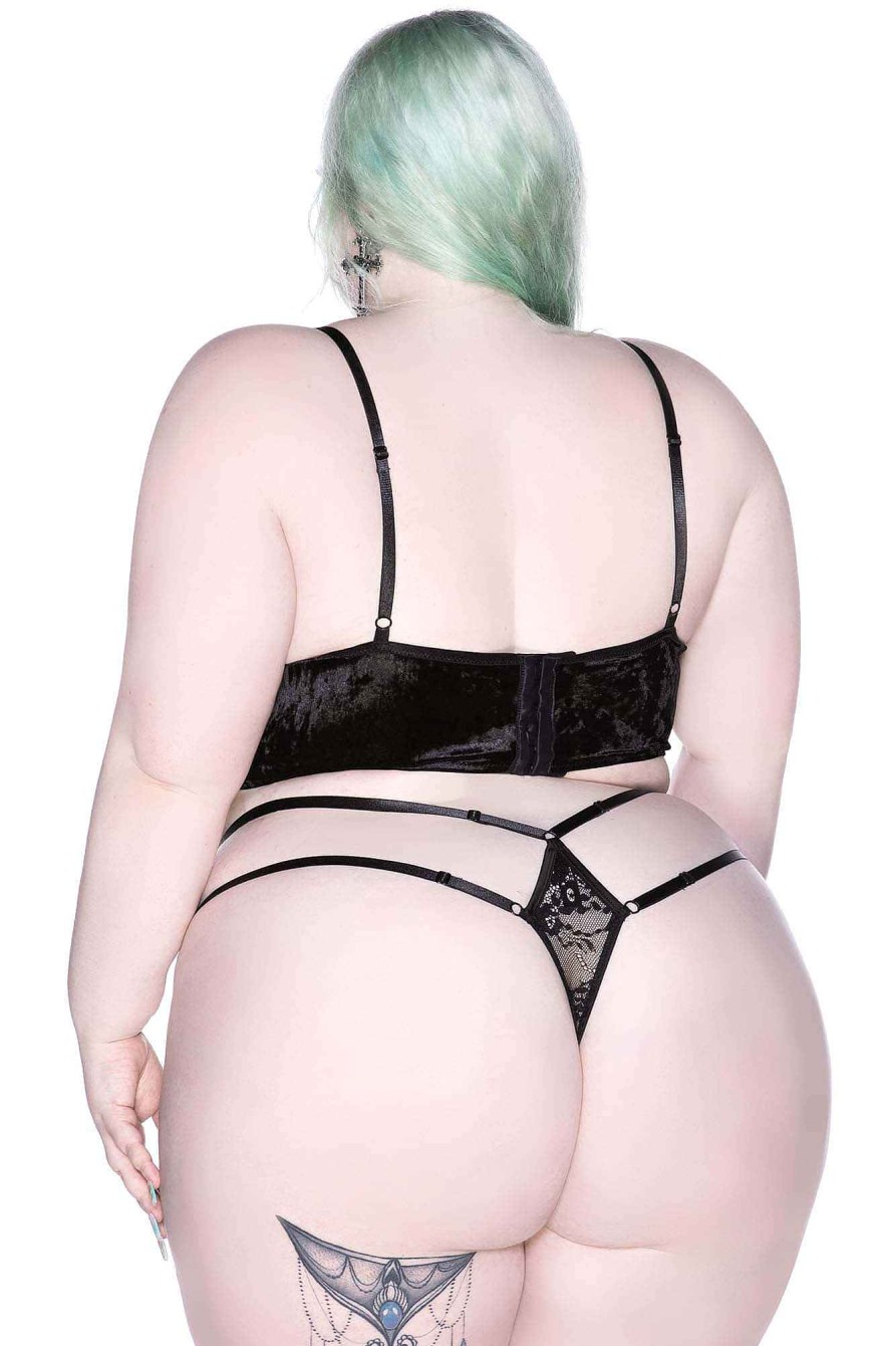 Plus KILLSTAR Intimates | Fang Lace Bustier [Plus] Black