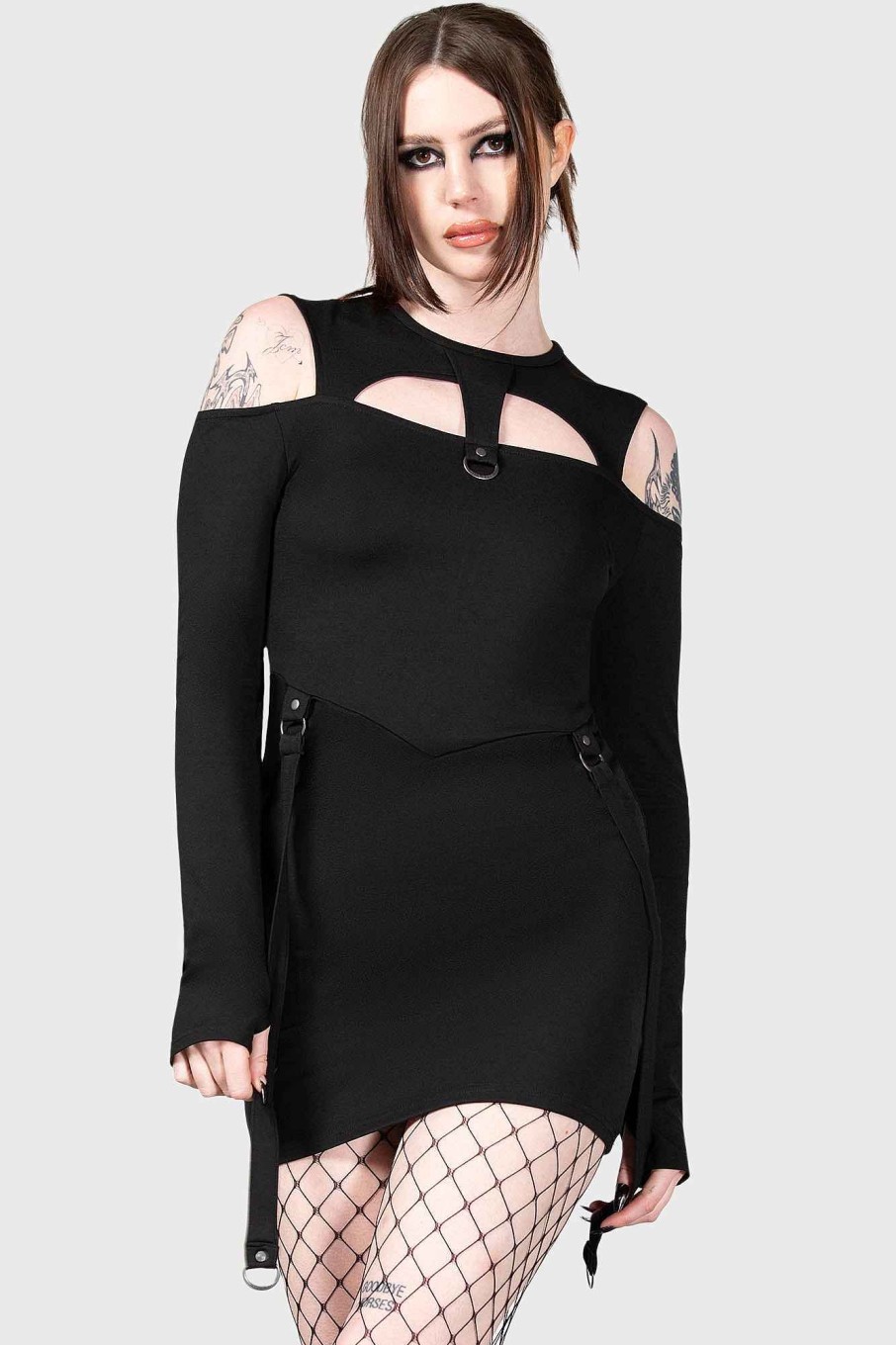 Women Killstar Dresses | Sulphur Glow Mini Dress Black