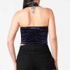 Women KILLSTAR Tops | Alley Cat Halter Top [Plum] Purple