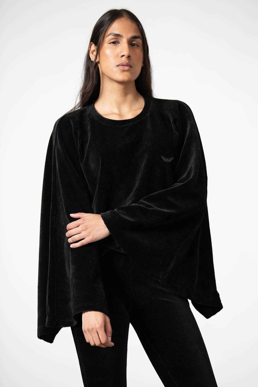 Women KILLSTAR Loungewear | Ghastly Dreams Batwing Top Black