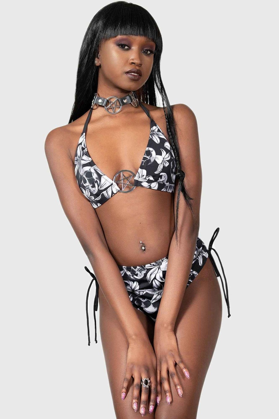 Women KILLSTAR Swimwear | Harlette'S Revenge Bikini Black