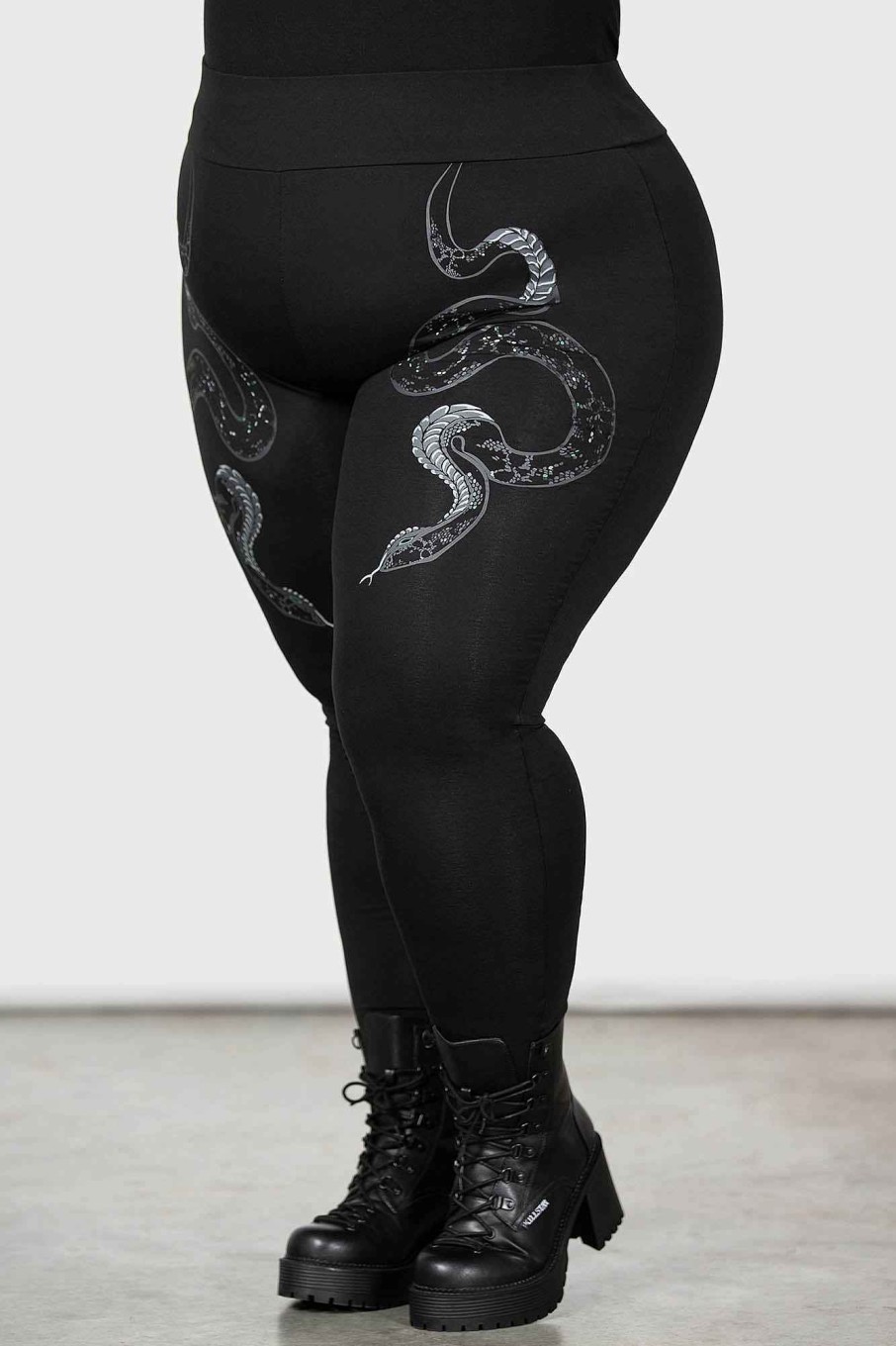 Plus KILLSTAR Bottoms | Slitherina Leggings [Plus] Black