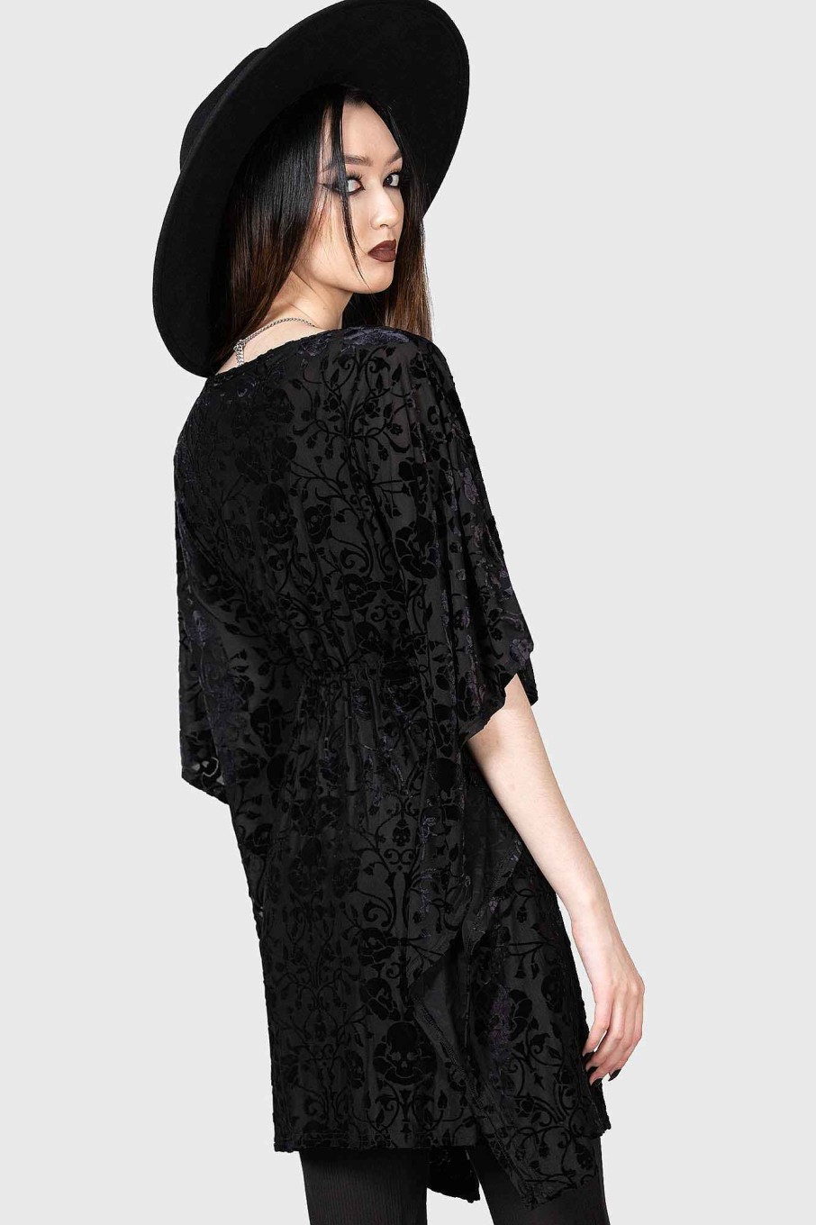 Women KILLSTAR Tops | Faerie Trait Shawl Black