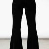 Women KILLSTAR Bottoms | Verna Velvet Bell Bottoms Black