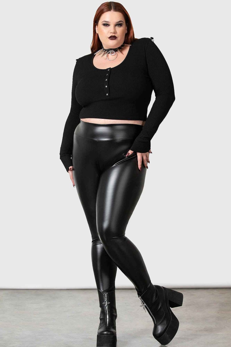 Plus KILLSTAR Bottoms | Haunted Vampiress Leggings [Plus] Black