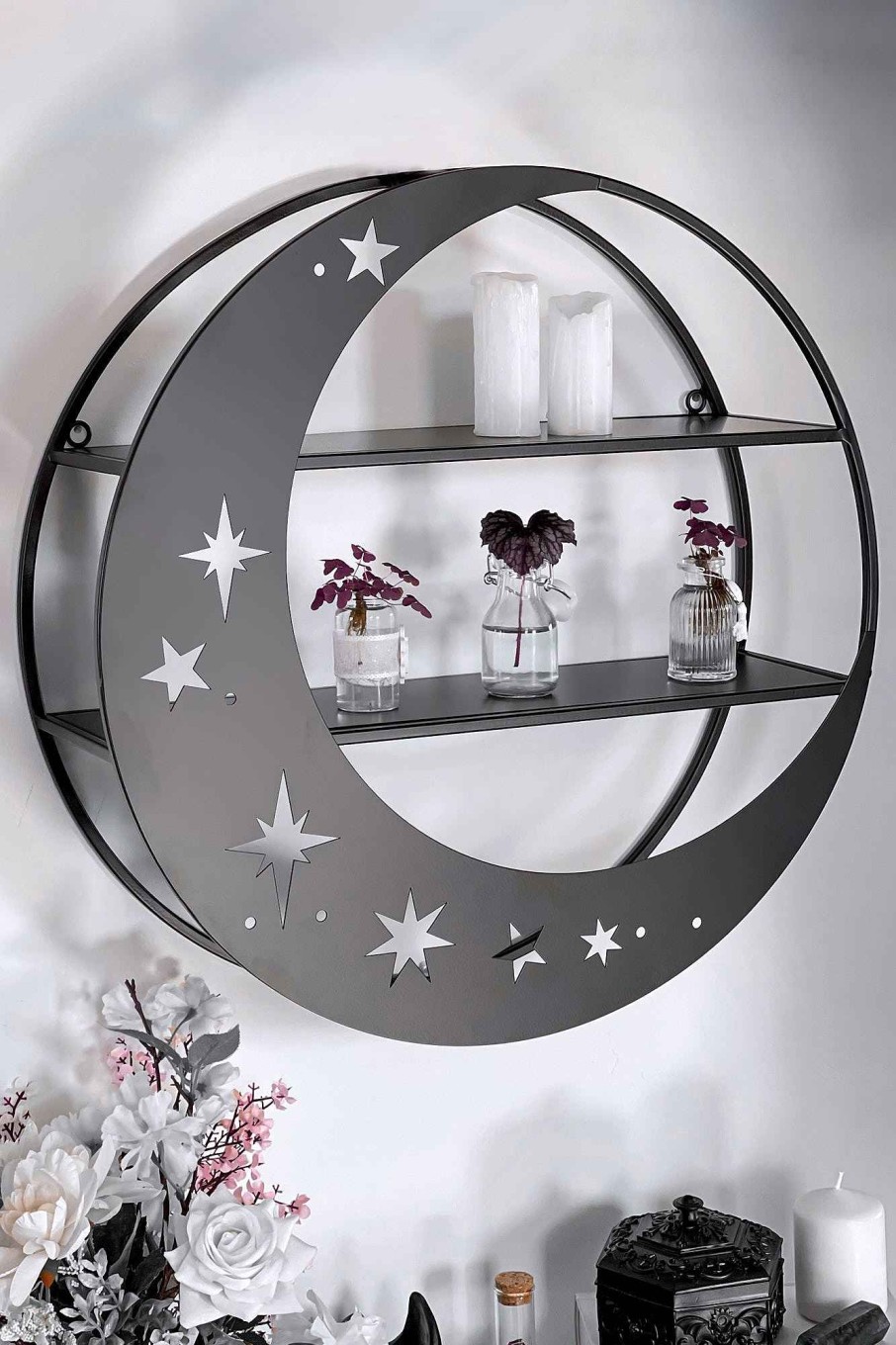 Home KILLSTAR Decor | Crescent Shelf Black