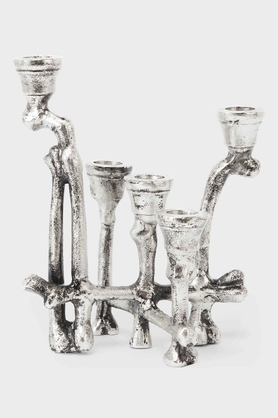 Home KILLSTAR Decor | Ossuary Candelabra Silver