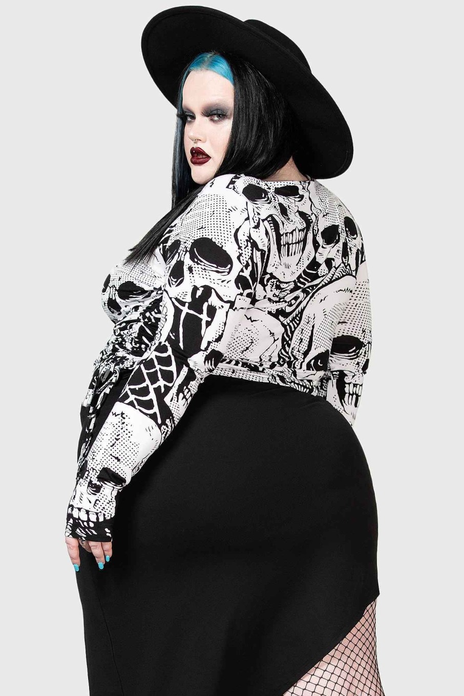 Plus KILLSTAR Tops | Unhappy Haunting Top [Plus] Black/White