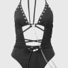 Women KILLSTAR Swimwear | Hearted Swimsuit Black