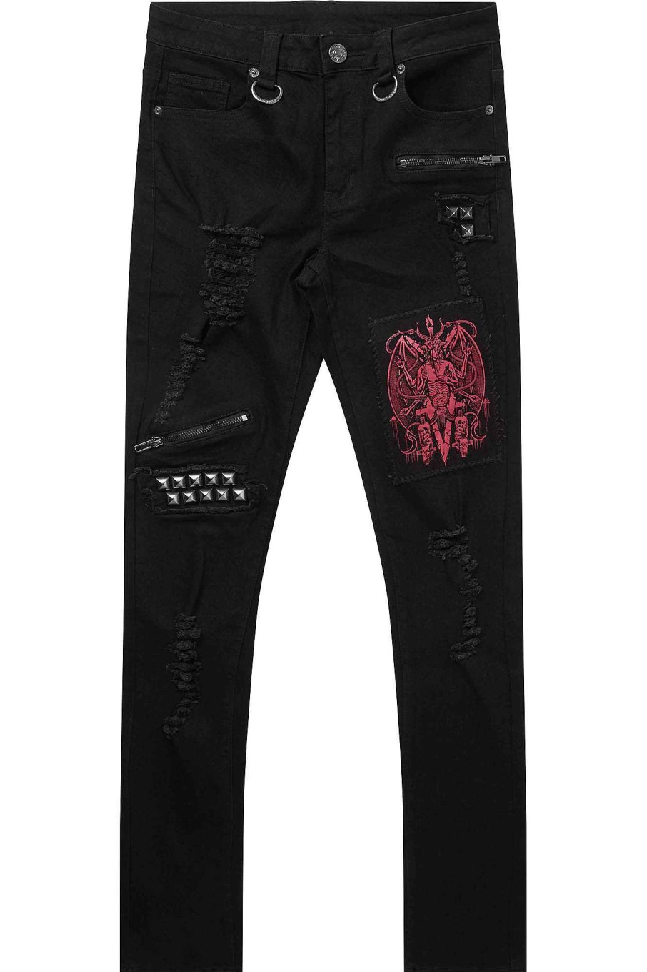 Women Killstar Bottoms | Forsaken Jeans Black