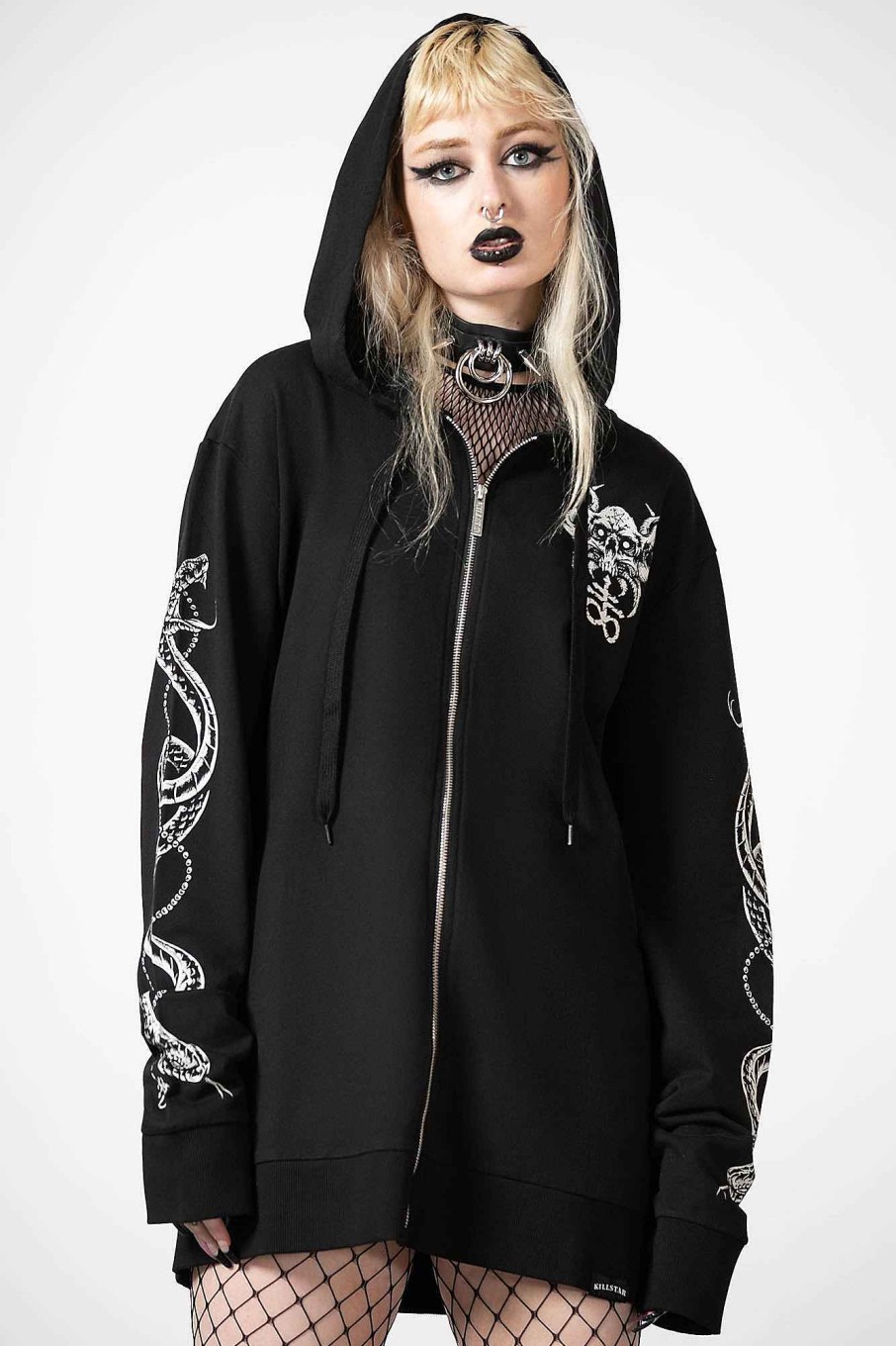 Men KILLSTAR Outerwear | Anders Zip-Up Hoodie Black