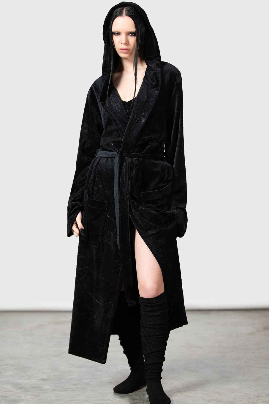 Men KILLSTAR Loungewear | Webbed Robe Black