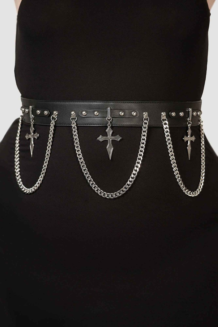 Accessories KILLSTAR Harnesses & Belts | Hope To Die Cross Belt [Plus] Black