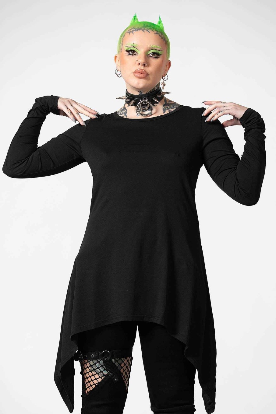 Women KILLSTAR Tops | Cora Long Sleeve Top Black