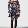 Women KILLSTAR Dresses | Imperia Long Sleeve Dress [Black/ ] Pink