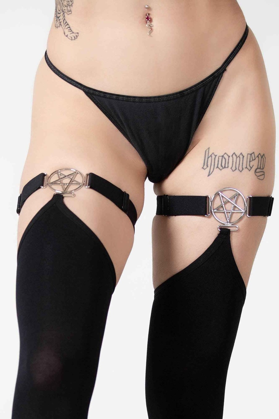 Accessories KILLSTAR Socks & Tights | Fiendish Stockings Black