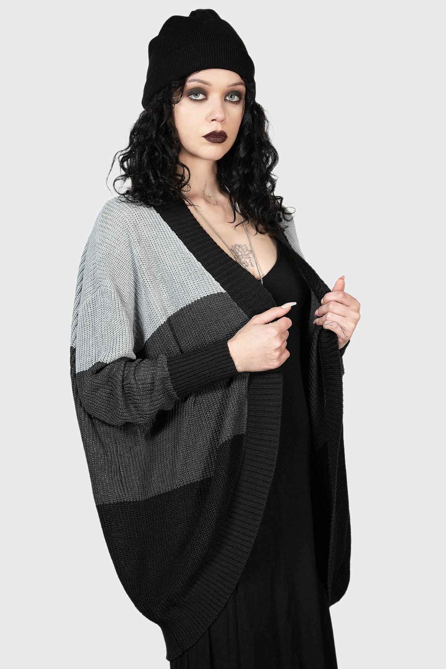 Men KILLSTAR Knitwear | January Mist Cardigan Grey