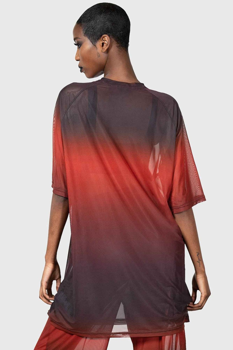 Men KILLSTAR Tops | Unreal Trance Mesh Top Red