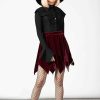 Women KILLSTAR Skirts | Lester Velvet Mini Skirt [Blood] Red