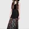 Women KILLSTAR Skirts | Rosa Lace Maxi Skirt Black