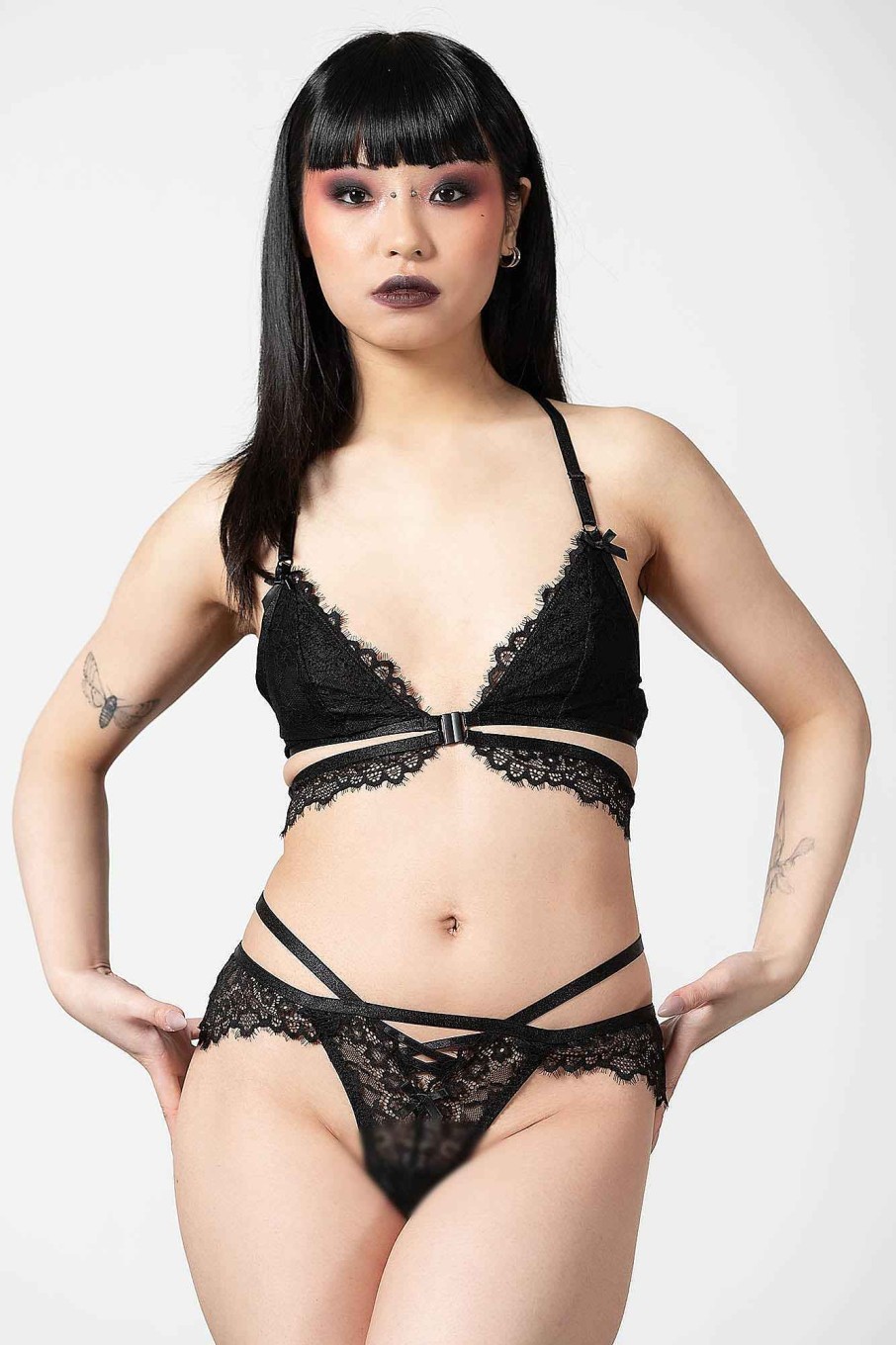 Women KILLSTAR Intimates | Phantom Lace Panty Black